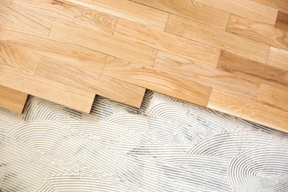 parquet avec colle
